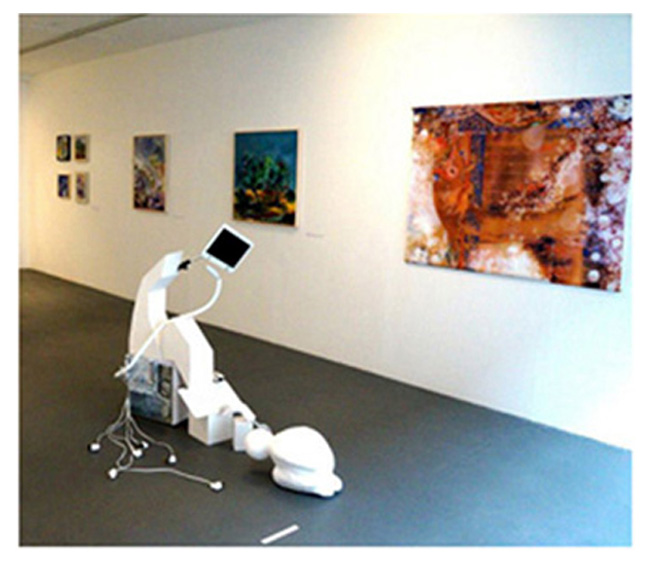 Compassion, Installation, cr�ations num�riques imprim�es sur fibre synth�tique,  Art in Mind-Pop Up, The Brick Lane Gallery, Londres, R.U.