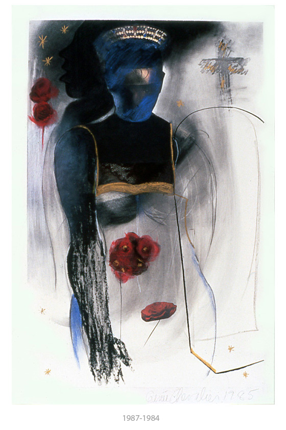 Femme et roses 