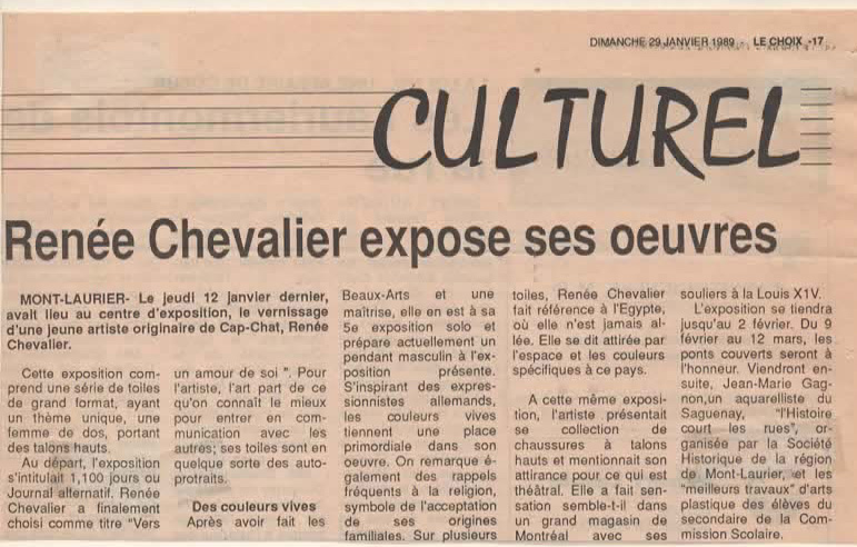 Le Choix, Culturel 1989